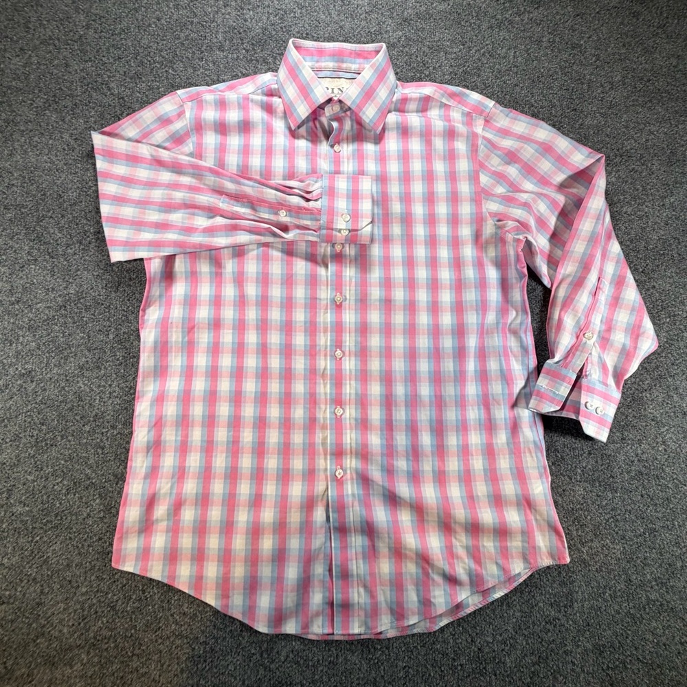 Thomas Pink Baldwin Check Traveller Dress Shirt Men’s 16 41 - Picture 4 of 7